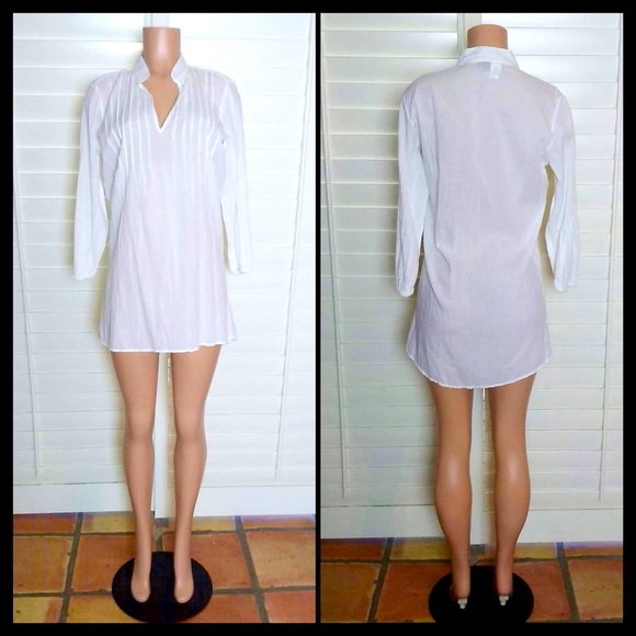 Lauren Ralph Lauren Other - LAUREN RALPH LAUREN White Swimsuit Coverup Tunic Crushed Cotton
